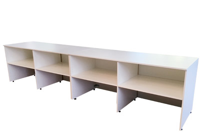 Messetheke Cateringtheke Klappbar KBS wei� mit Stellf��en