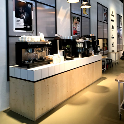 Empfangstheke Kitchen geflieste Theke mit Stromanschlüss