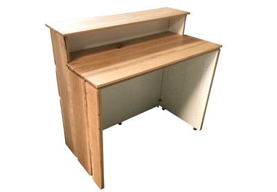 Theke Rustikal aus Eiche mit Totwurmlöchern und Astlöchern